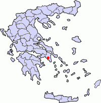 アテネの位置の位置図