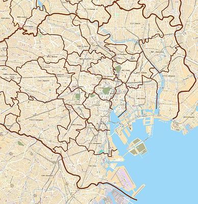 Location map Tokyo city