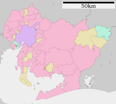Location map Japan Aichi