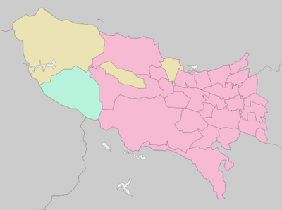 Location map Japan Western Tokyo