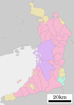 Location map Japan Osaka