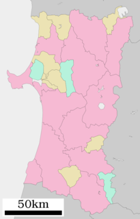 秋田県行政区画図