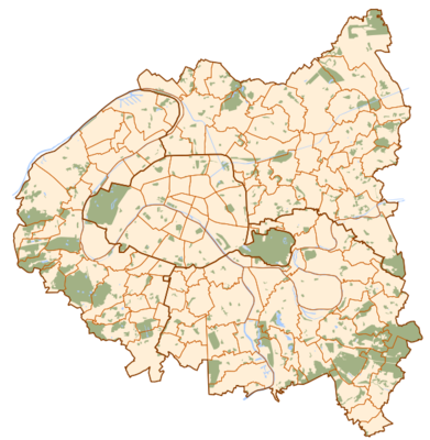 Location map Paris et Petite Couronne